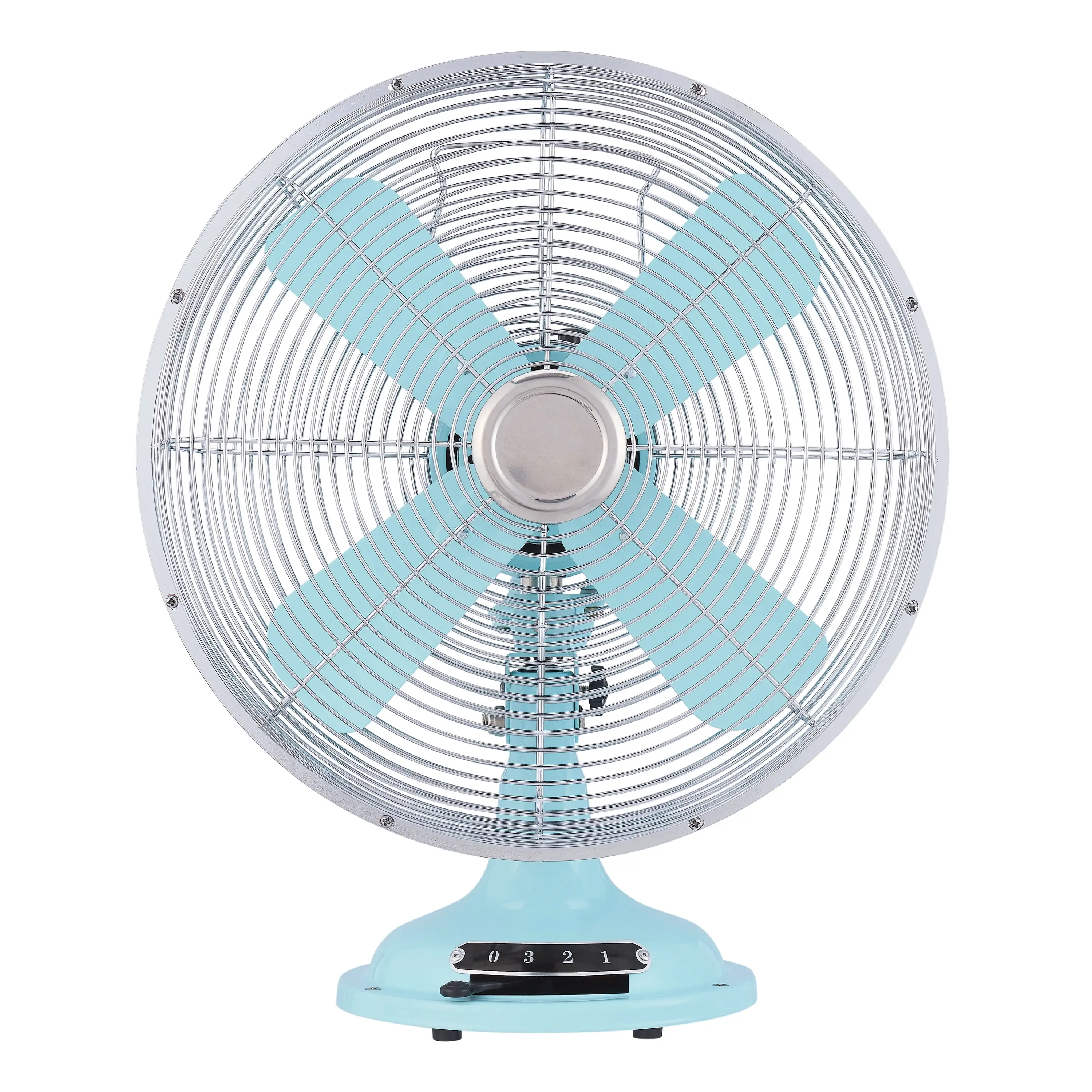 

Better Homes & Gardens 12 inch Retro 3-Speed Metal Tilted-Head Oscillation Table Fan Mint