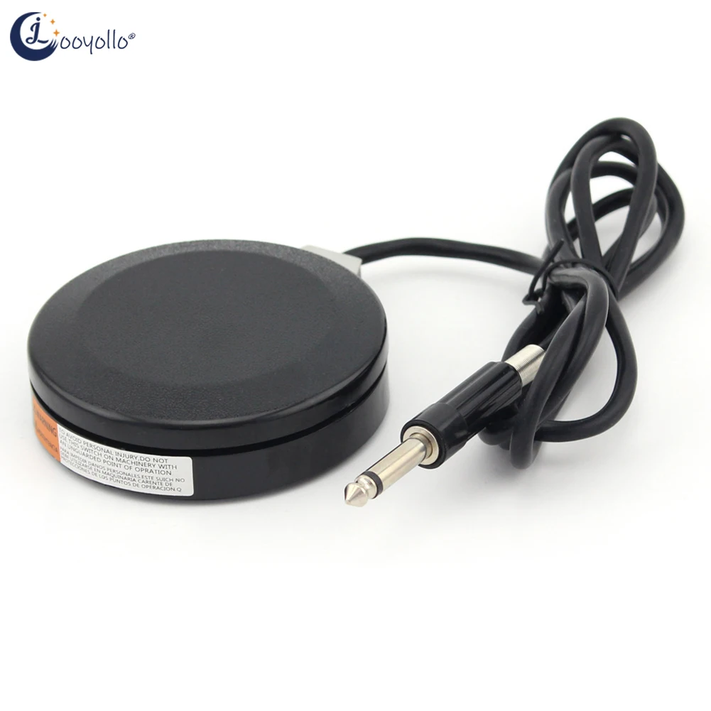 

360 Degree Professional Black Round Tattoo Foot Pedal Silicone Tattoo Machine Power Supply Pedal Adapter Switch 1.5M Cord Supply