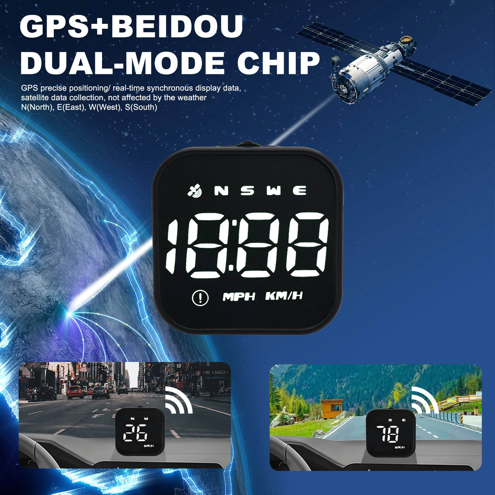 GPS Спидометр дисплей HUD аксессуары для бездорожья Автомобильная сигнализация