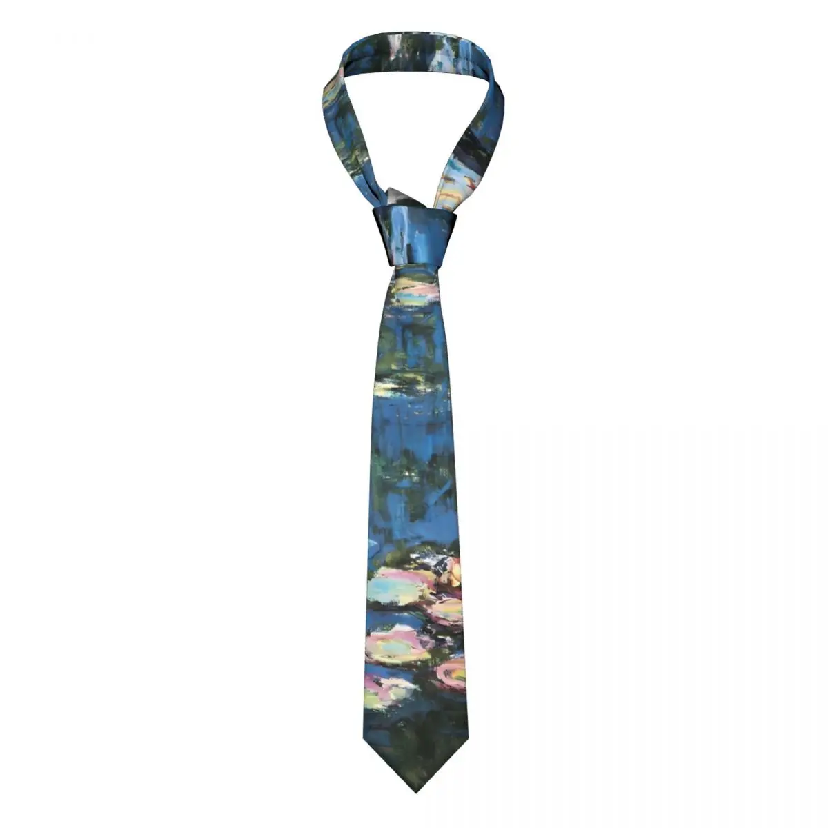 

Water Lily Tie Claude Monet Gift For Men Neck Ties Printed Shirt 8CM Office Cravat