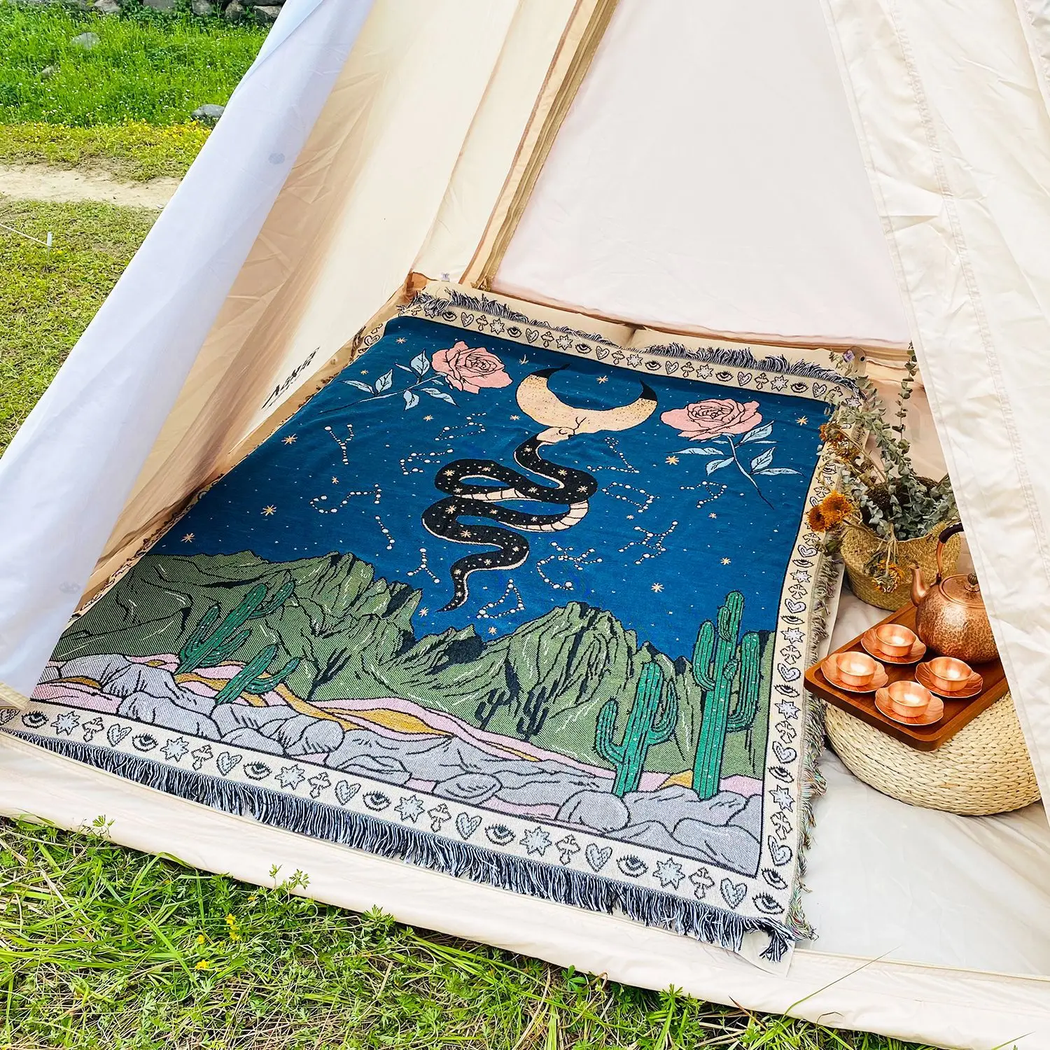 Повседневное одеяло в стиле бохо |