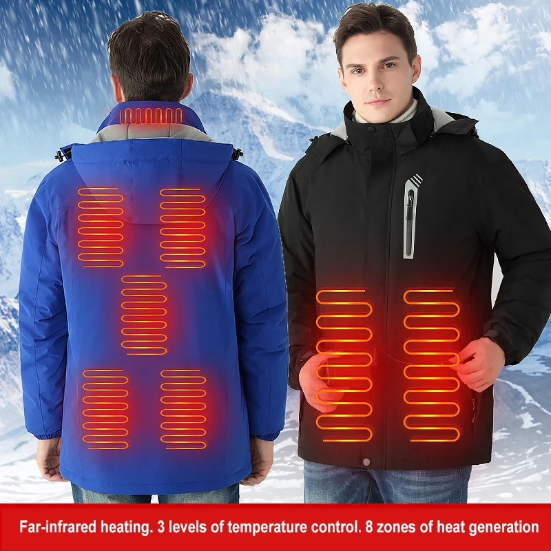 

Мужская зимняя куртка с электроподогревом, с USB-зарядкой