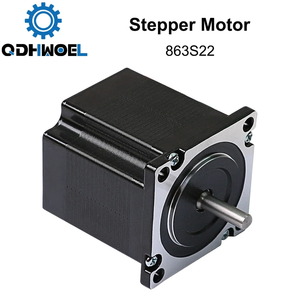 QDHWOEL Leadshine 3-фазный шаговый двигатель 863S22 для NEMA34 5A Длина 71 мм Вал 12