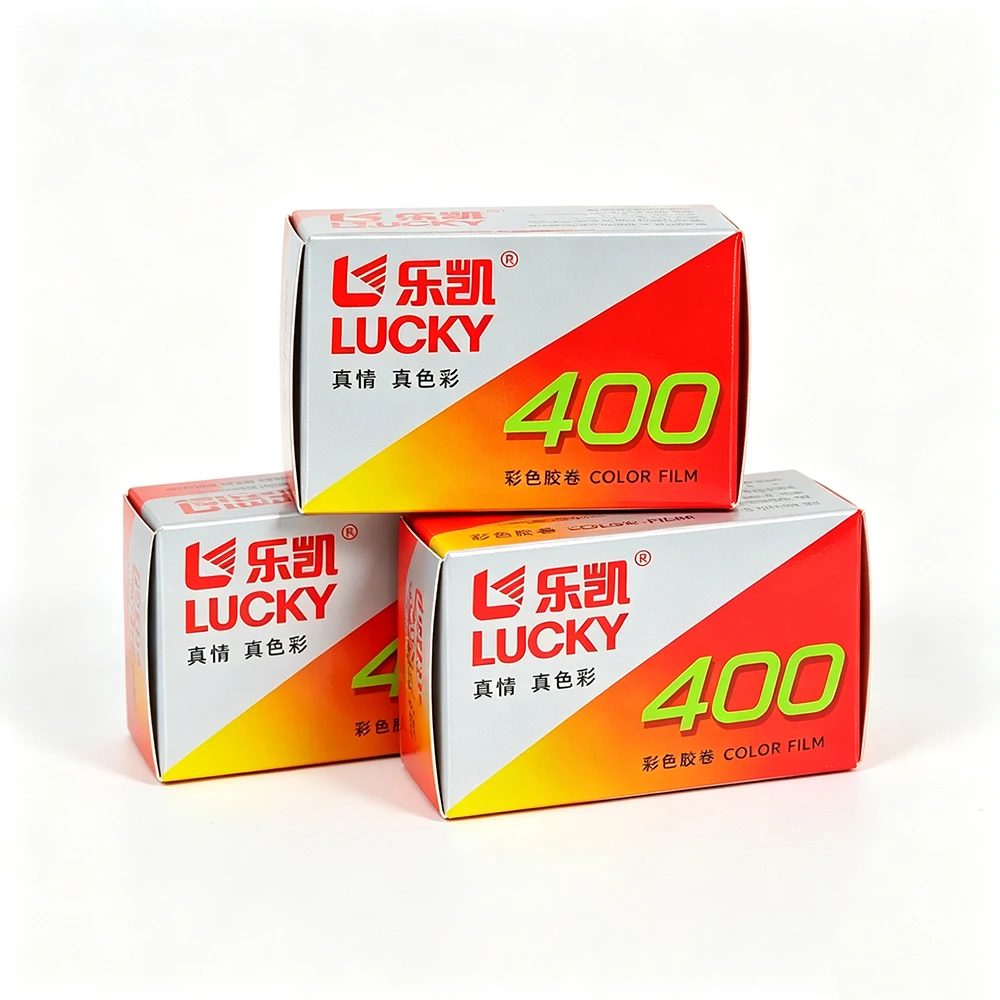 Фото Цветная пленка LUCKY ISO 400, 1/2/5/8/10 рулонов, улучшенная версия C400, 35 мм, цветная, C41, 36 кадров на рулон, для пленочных камер Kodak 135. Срок годности: 2028. №3