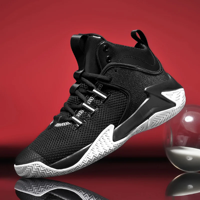 Men's Basketball Shoes Breathable Mesh Running Sneakers for Men Boys Basket Shoes Anti-slippery Outdoor Man Basketball Boots