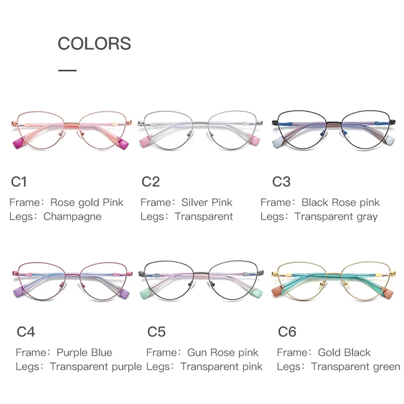 VCKA новые очки из сплава кошачий глаз с защитой от синего света оправа для очков