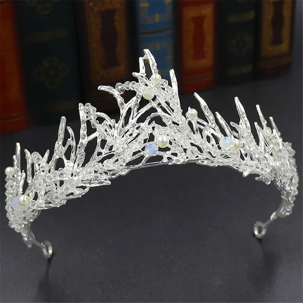 

Wedding Crown Hair Jewelry Bridal Hair Accessories Women Baroque Crown Rhinestones Crystal Tiaras Bride QueenParty Crowns Gift