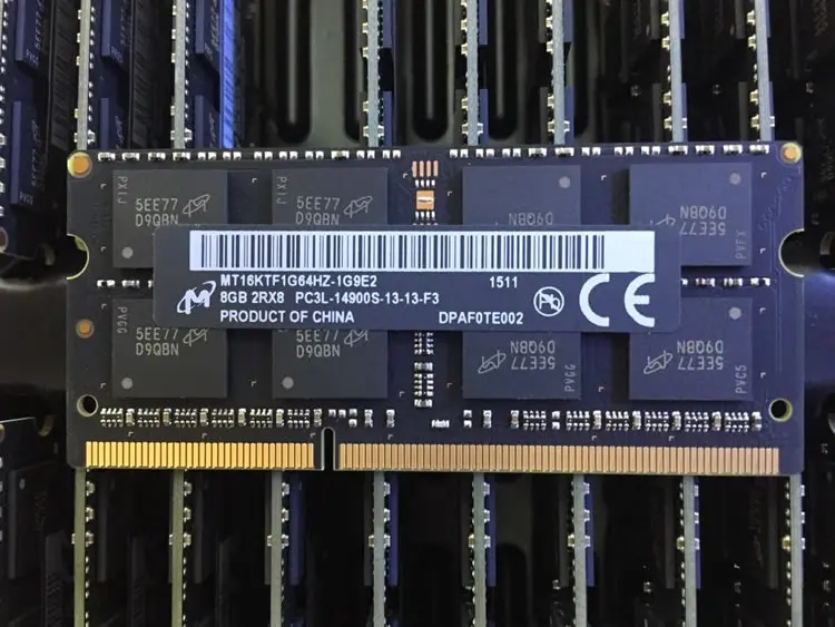 

RAM 8G PC3L-14900S Notebook Memory