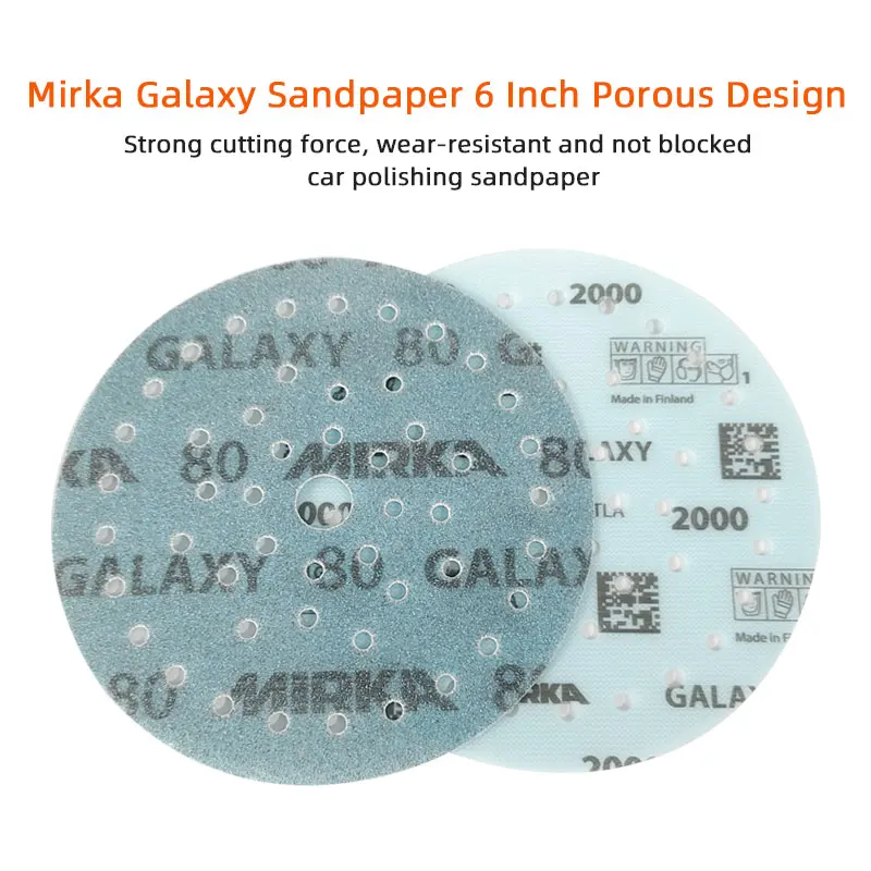 GALAXY Mirka Car Beauty Sanding Sandpaper Dry Grinding Round 6 Inches 150mm Flocking Woodworking Furniture Hardware Polishing