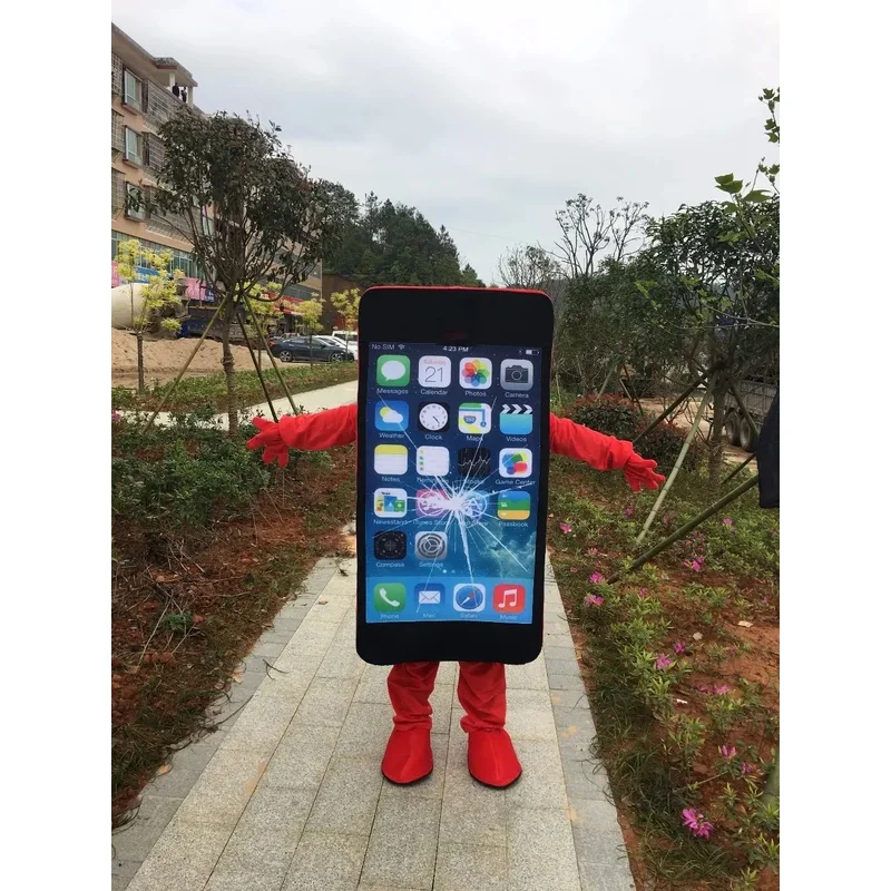 Косплей искусственный iPhone талисман костюм реклама сотовый телефон магазин