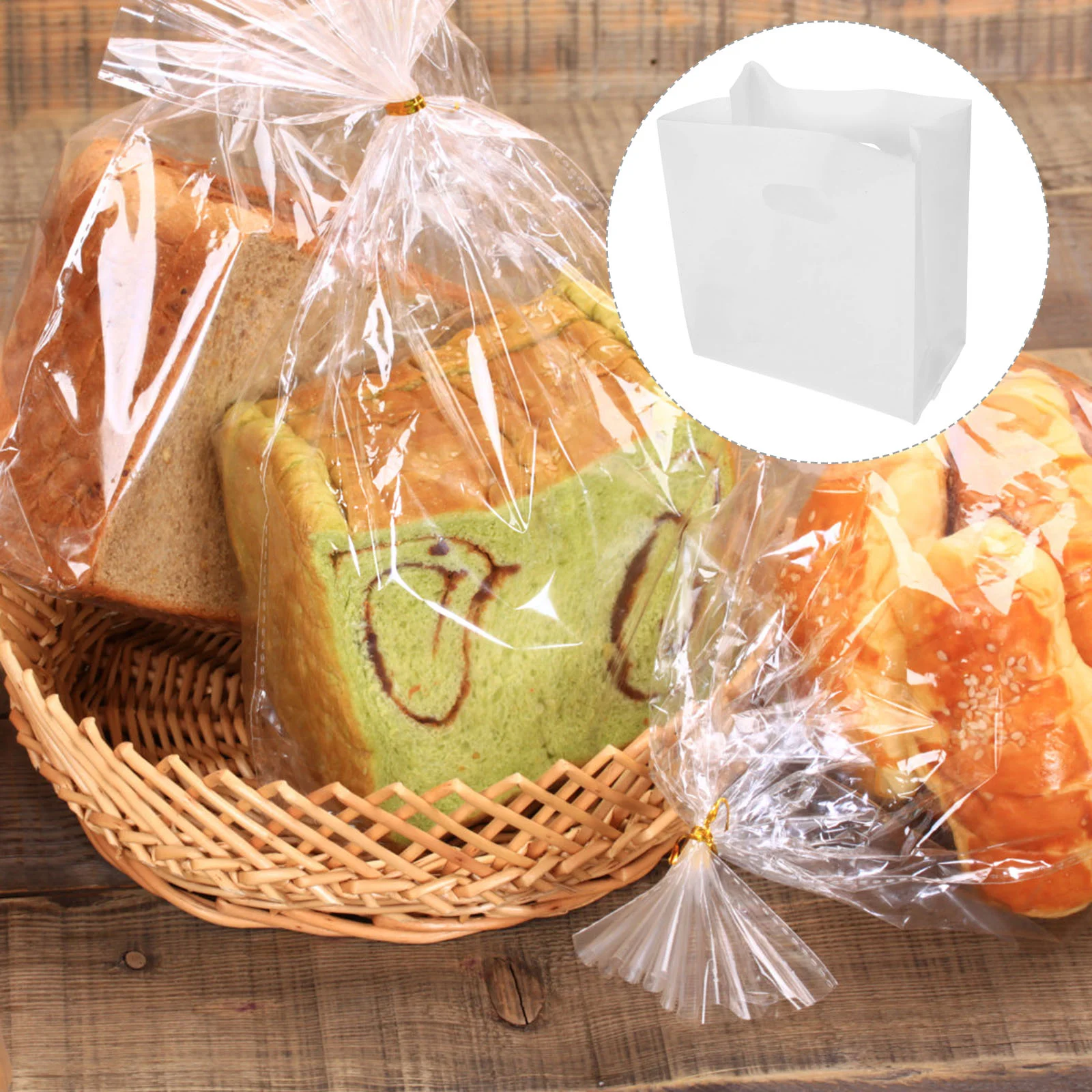 

50pcs Shopping Bags Plastic Bags Packaging Containers Boutique Bags with Die Cut Handles