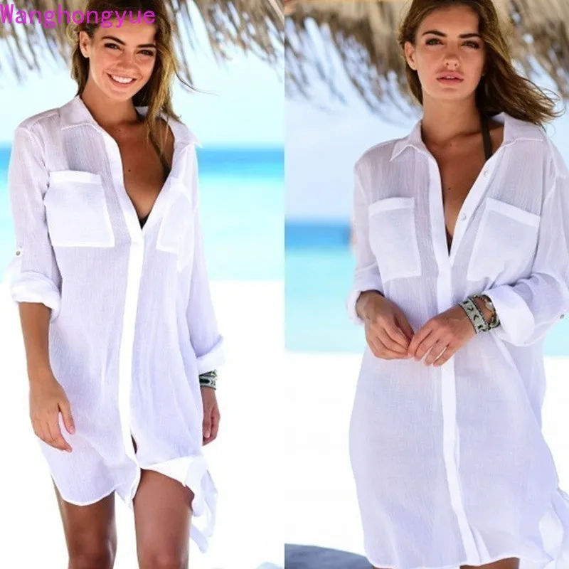 

Chiffon Beach Cover up Saida de Praia Beach dress 2020 Swimwear kaftan Bikini cover up Bathing suit Cover ups Tunics