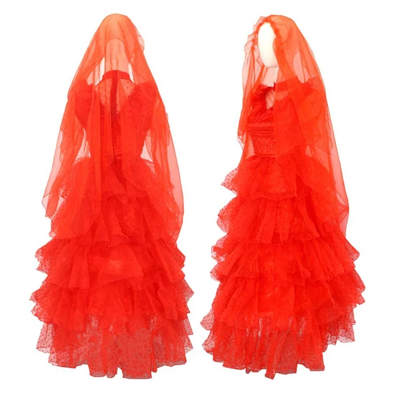 Жук невесты Лидия Дец карнавальный костюм красное свадебное платье вечернее на