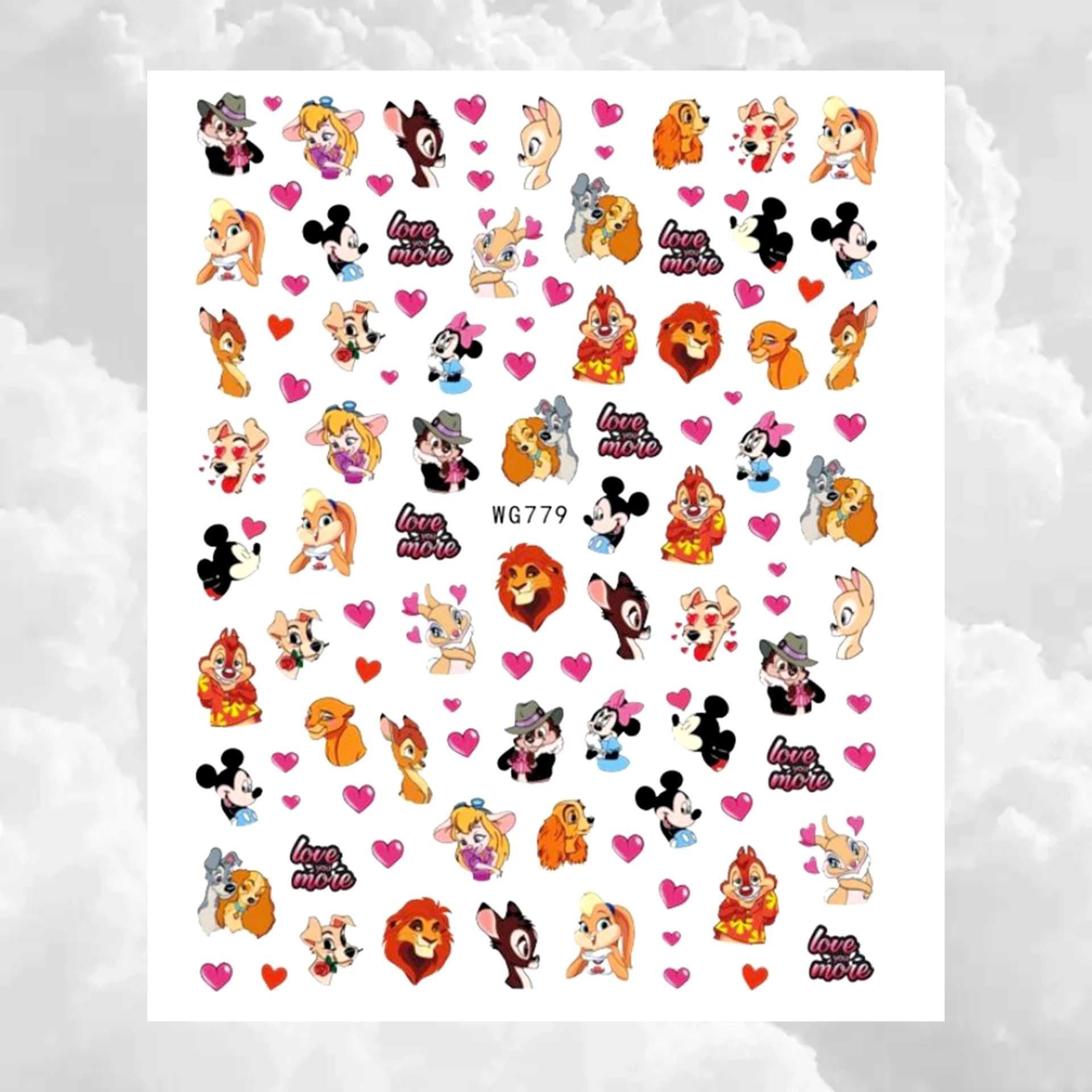 Дисней История игрушек Даффи Лило и Стич слайдер для ногтей 3D наклейки дизайна