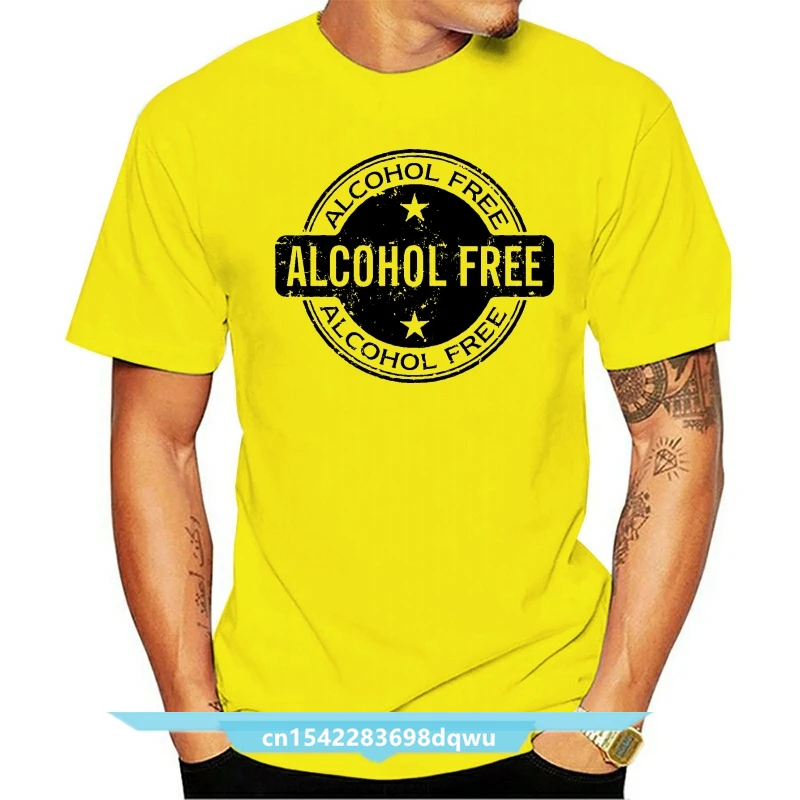 

Alcohol Free T Shirt T-shirt Sobriety AA Recovery Clothing With Logo A Serenity Prayer Exclusive Production Size Medium