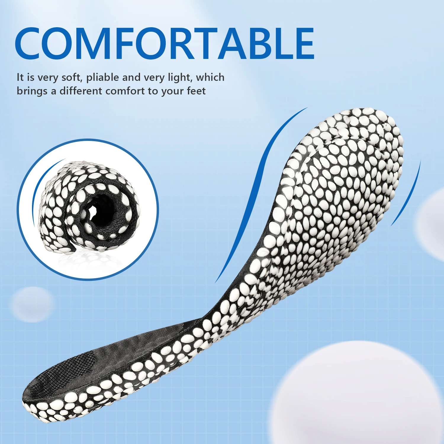 PCSsole Insoles for Shoe Sole Shock Absorption Deodorant Breathable Cushion Running Insoles for Feet Man Women Orthopedic Insole