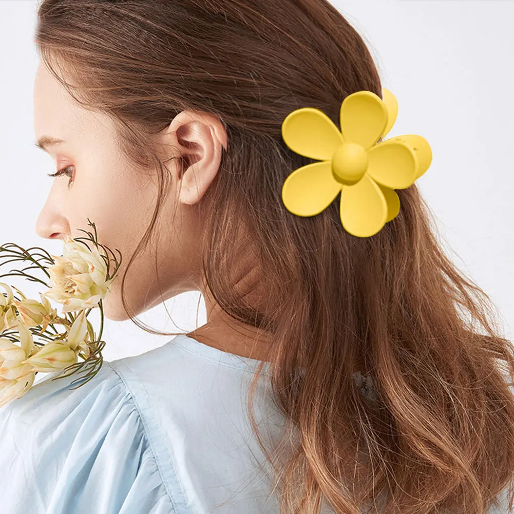 

Заколки-крабы в форме цветка, прочные портативные декоративные женские заколки для волос, Нескользящие пластиковые аксессуары для волос с ...