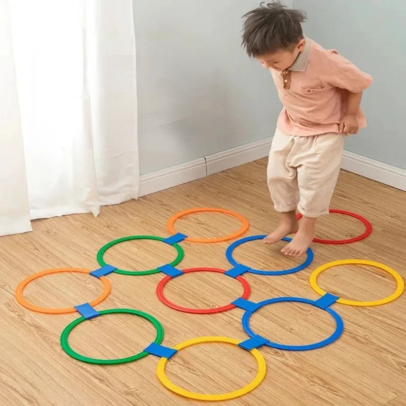 Outdoor Kids Funny Physical Training Sport Toys Lattice Jump Ring Set Game with 10 Hoops 10 Connectors for Park Play Boys Girls Outdoor Kids Funny Physical Training Sport Toys Lattice Jump Ring Set Game with 10 Hoops 10 Connectors for Park Play Boys Girls