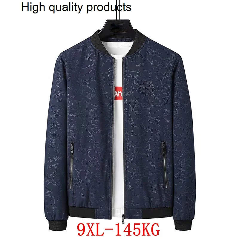 

Мужская одежда больших размеров, рабочая одежда, куртка для гольфа 6XL 7XL 8xl 9xl, ветровка на лобовое стекло, Мужская Черная Повседневная куртка большого размера 5XL