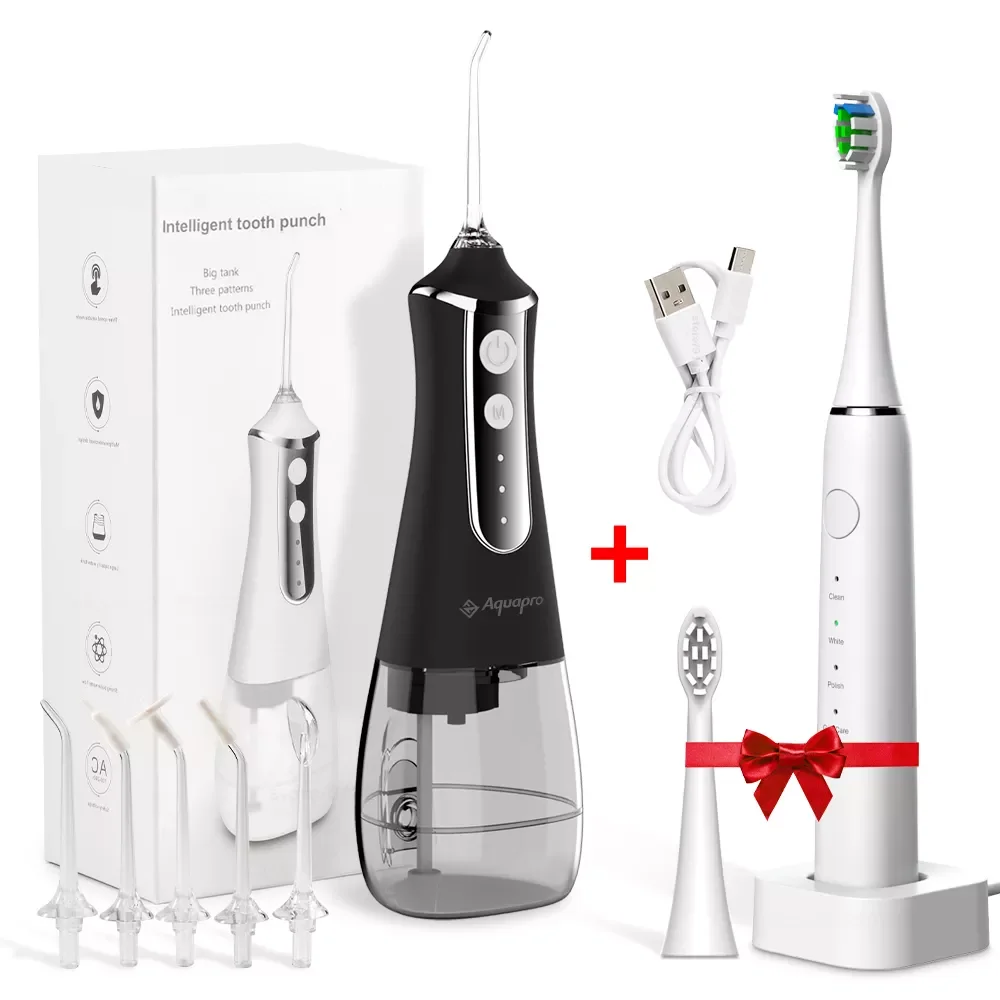 Irrigator 3 Modes Water Flosser Waterproof IPX7 Dental Water Jet Irrigator Dental Teeth Whitening  Toothbrush Gift