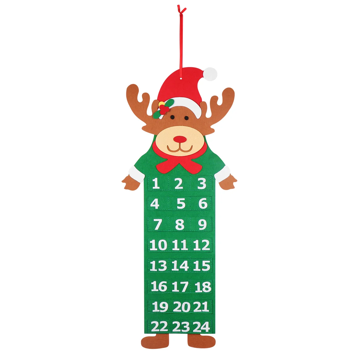 

LIOOBO Creative Non-woven Fabric Christmas Advent Calendar DIY Decorative Xmas Countdown Calendar Home Door Wall Hanging