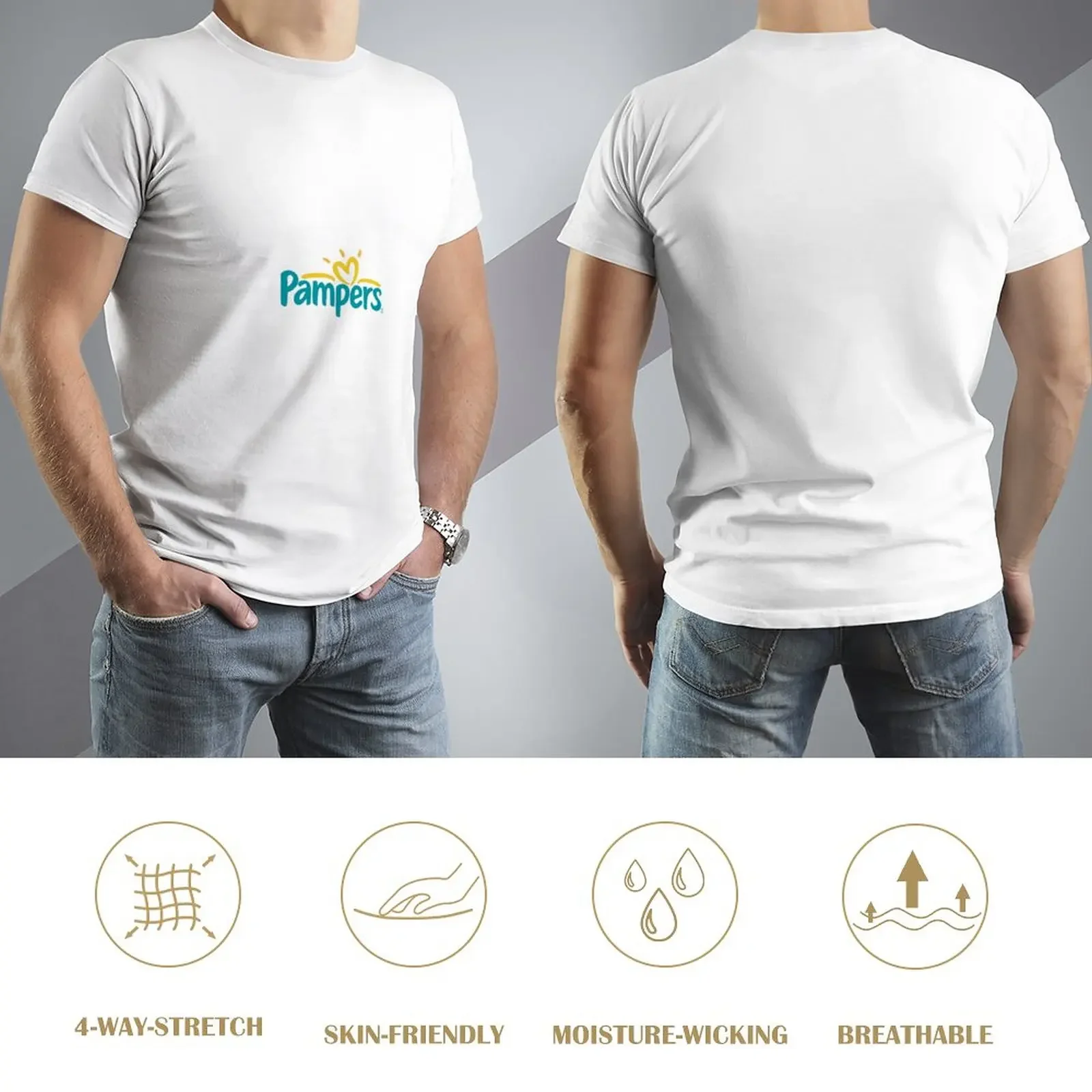 Фото Pampers футболка новое издание пот блузка аниме рубашки для мужчин №3