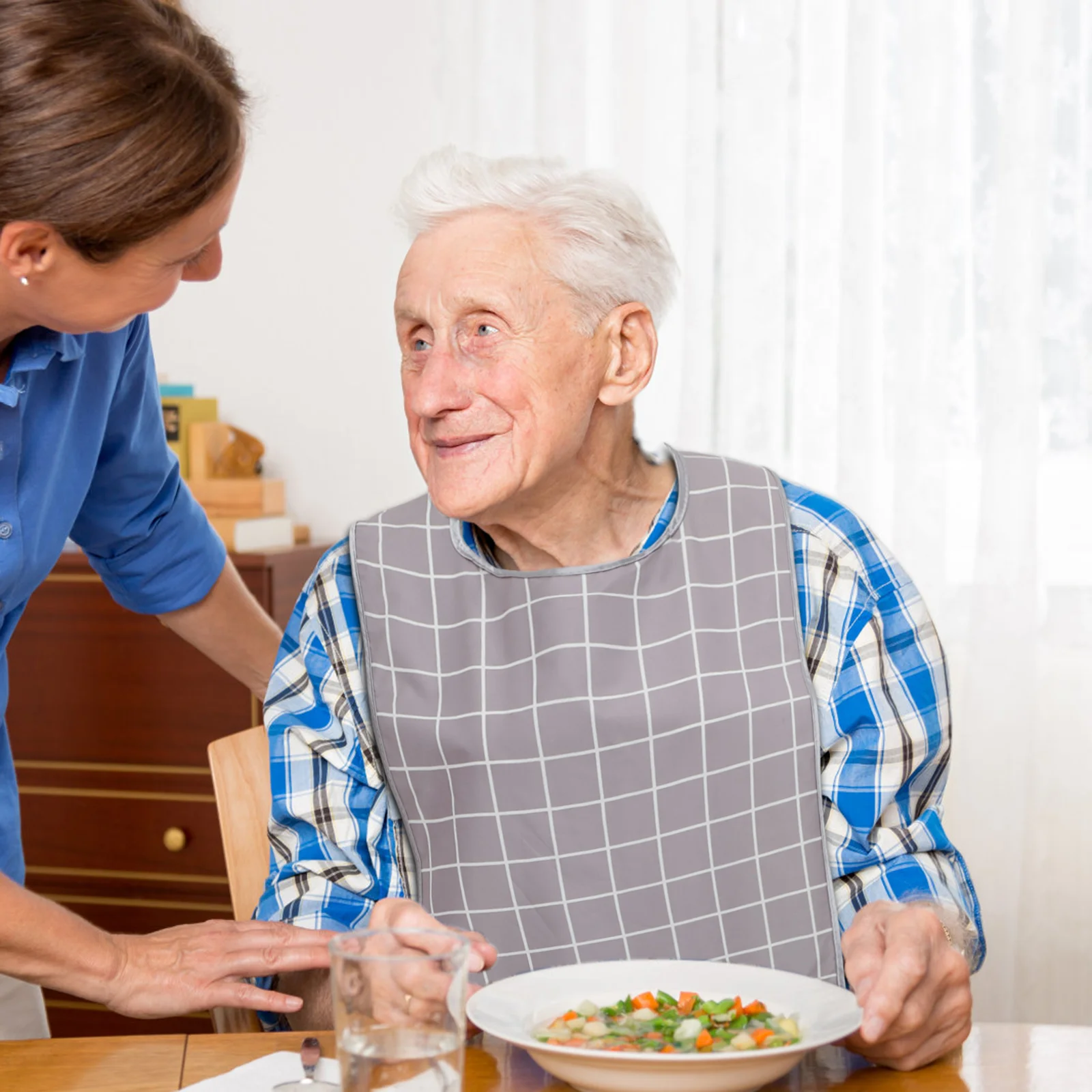 Нагрудник для еды пожилых людей удобные специальные нагрудники взрослых женские