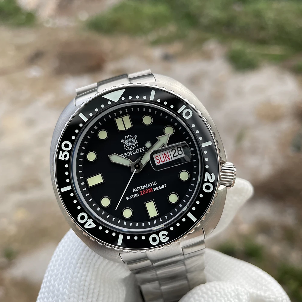 Часы STEELDIVE King Мужские механические Роскошные водонепроницаемые наручные с