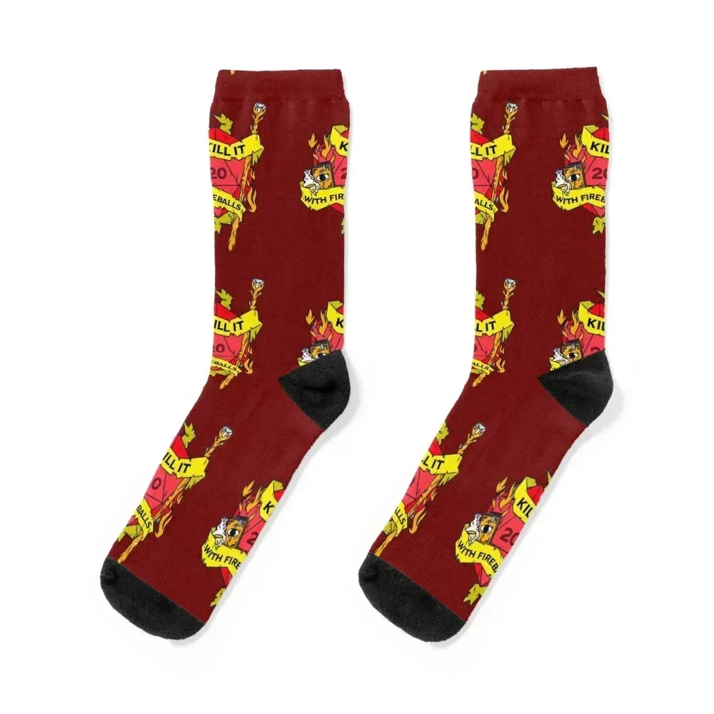 Настольный ролевой волшебник - Kill It With Fireball Socks спортивные модные женские носки с