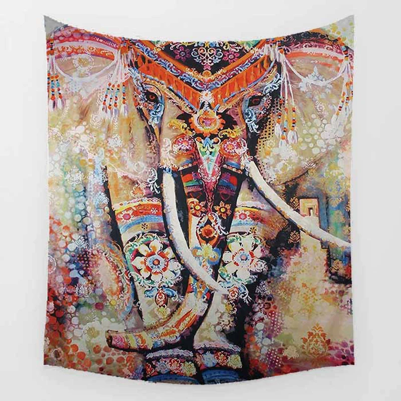 Beautiful elephant series pattern Wall Tapestry Rectangle Wall Hanging Tapestry Wall Art Tapestry images - 6