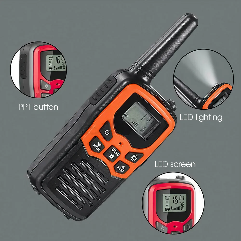 2022.Long Range Walkie Talkies for Adults 2-Way Radios Up to 3 Miles Range in Open Field 22 Channel FRS/GMRS Walkie UHF HX6A