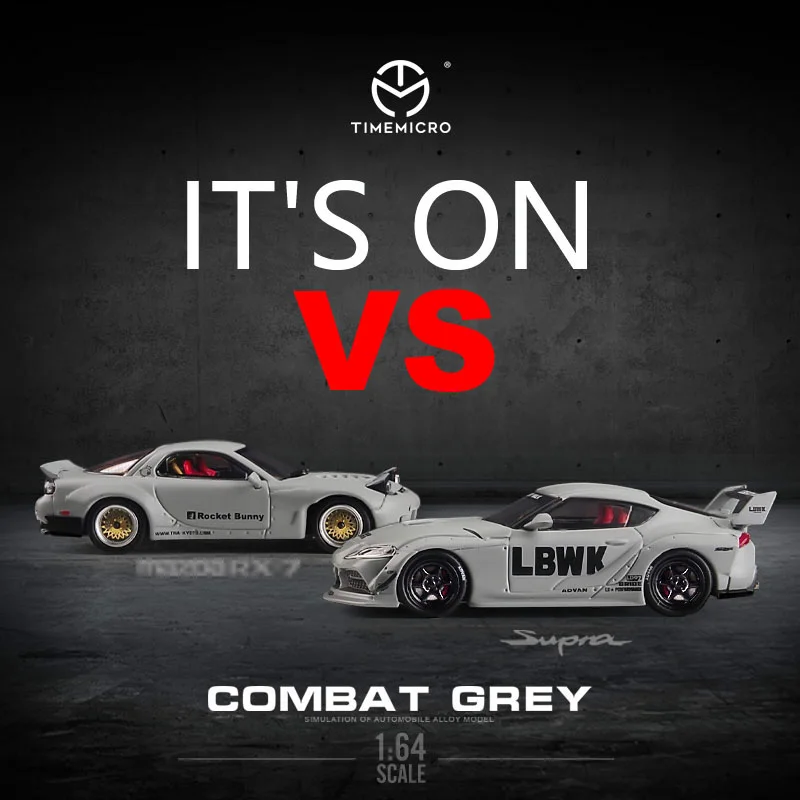 

TIME TM Combat Grey 1:64 Speedmaster Supra Bull Demon LBWK Wide Body RX-7 Rocket Rabbit Alloy Car Model