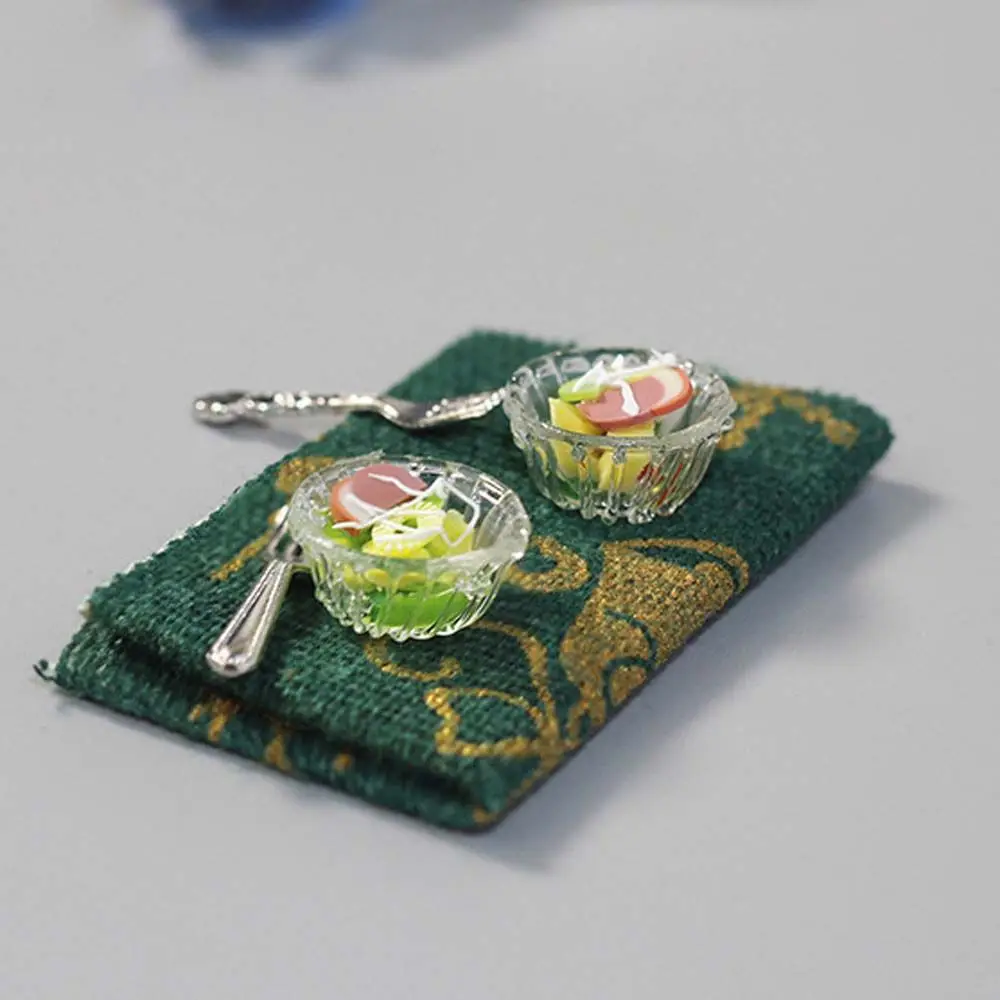 

1PC 1:12 Scale Miniature Dollhouse Vegetable Salad Bowl Mini Play Food for Doll House Kitchen Accessories Toy