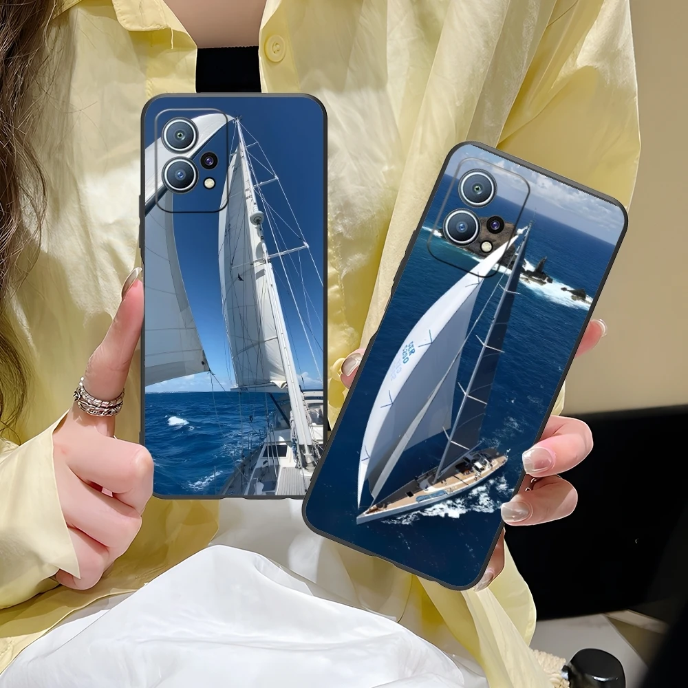 Чехол для мобильного телефона с изображением парусника Huawei P60 P50 P40 P30 P20 P10 P9 P8 Pro Lite