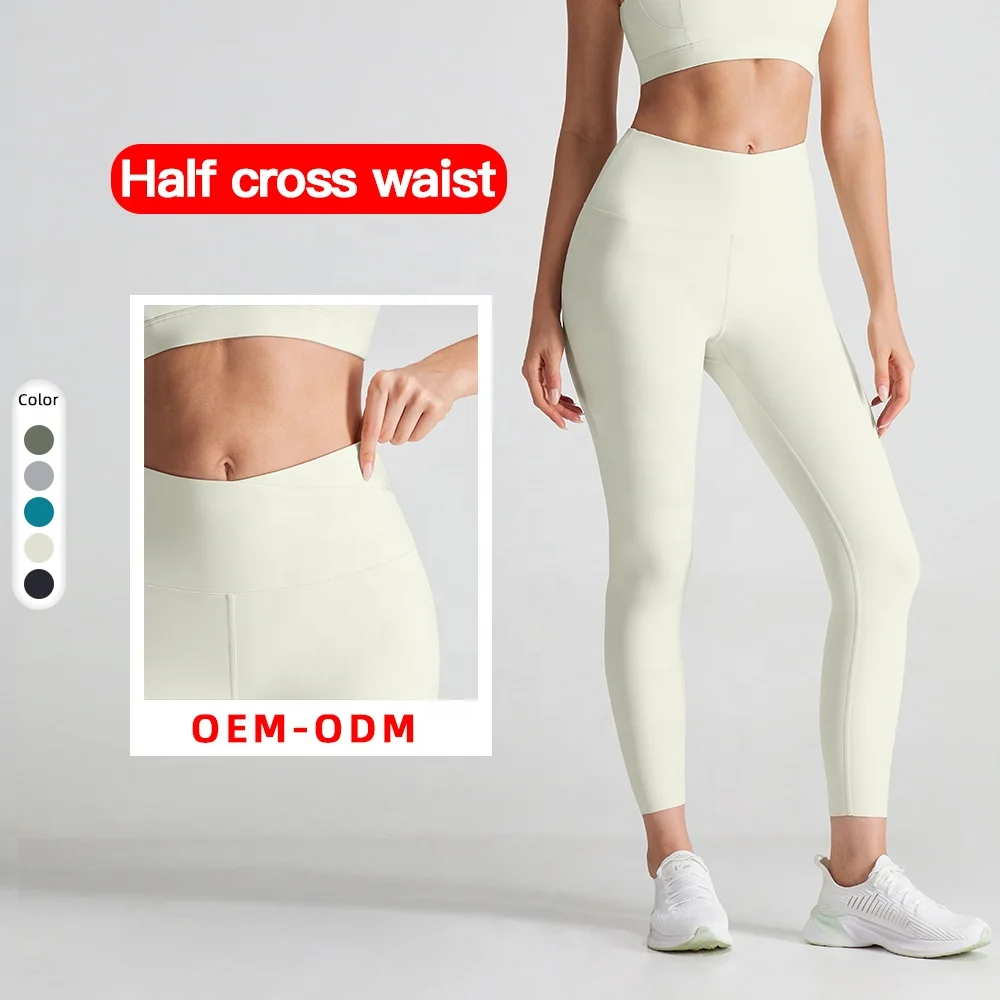 

Drop Shipping White Compression Leggings For Women High Waist One Cut Fitness Pants
