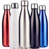 double wall simple insulated vacuum flask stainless steel heat thermo for outdoor sport picnic water bottle portable