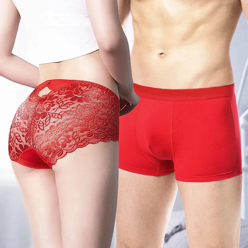 New Style Underwear Sexy Women Lace Panties Low Waist Pure Color Briefs Men's Comfort Boxers Fashion Lovers Panties