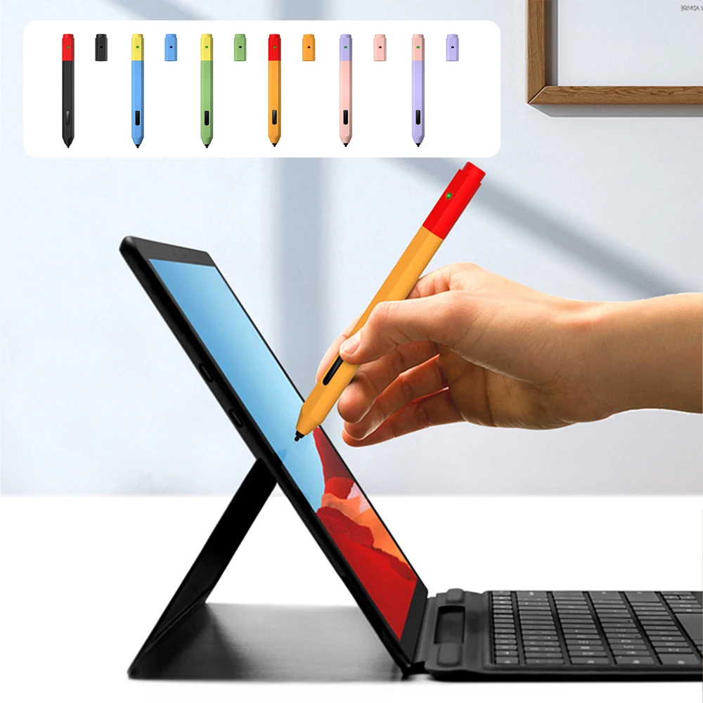 

Protective Case for Microsoft Surface Pen Tablet Stylus Pen Protector Non-slip Sweat-proof Split Cover Touch Pen Silicone Cap