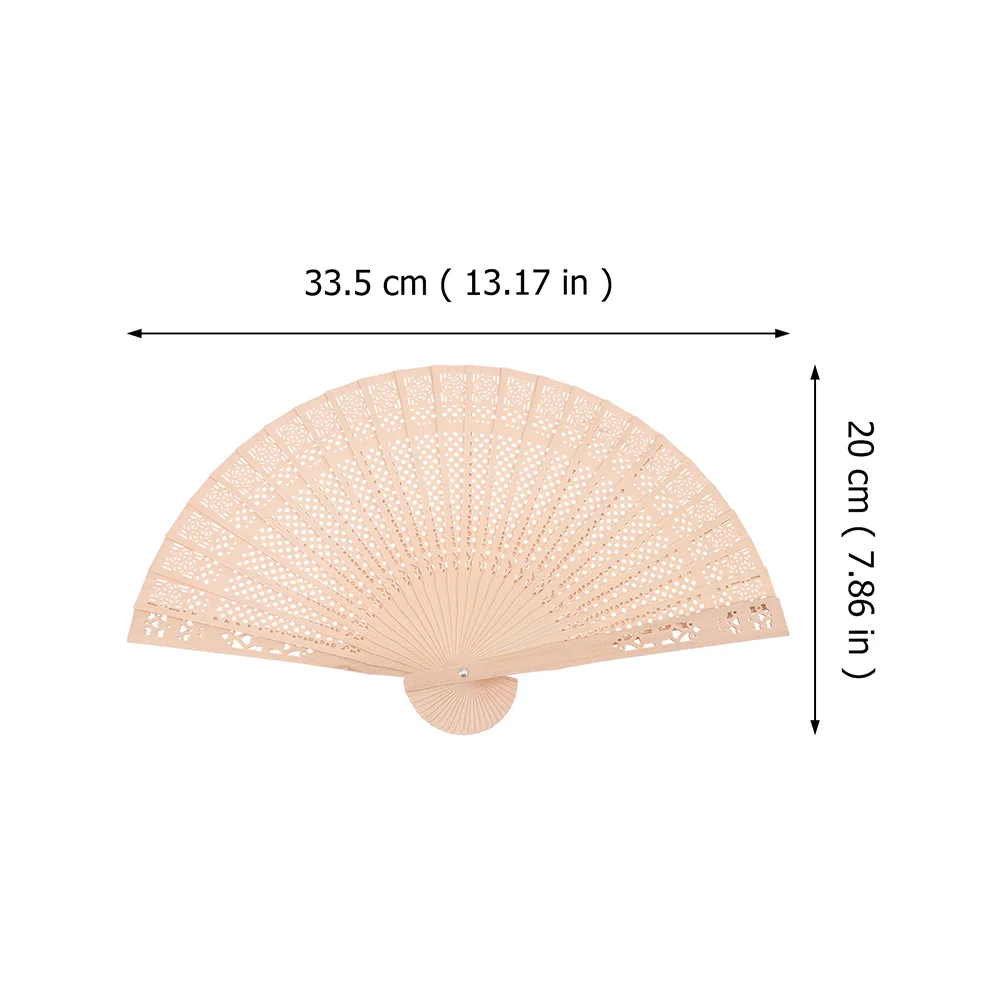 

4 Pcs Foldable Fan Bridal Dancing Props Vintage Hand Wood Handheld Fans Weddings Performance Bride