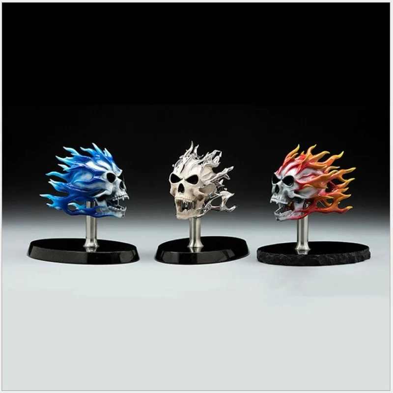 

Horror Scary Color Demon Skull Metal Resin Decoration Study Desktop Desk Gift Craft Decoration Home Accessories