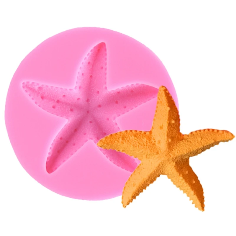 

Creative Starfish Shell Shape Fondant Cake Silicone Mold Pastry Chocolate Mould Candy Ice Cube Mold DIY Baking Tool
