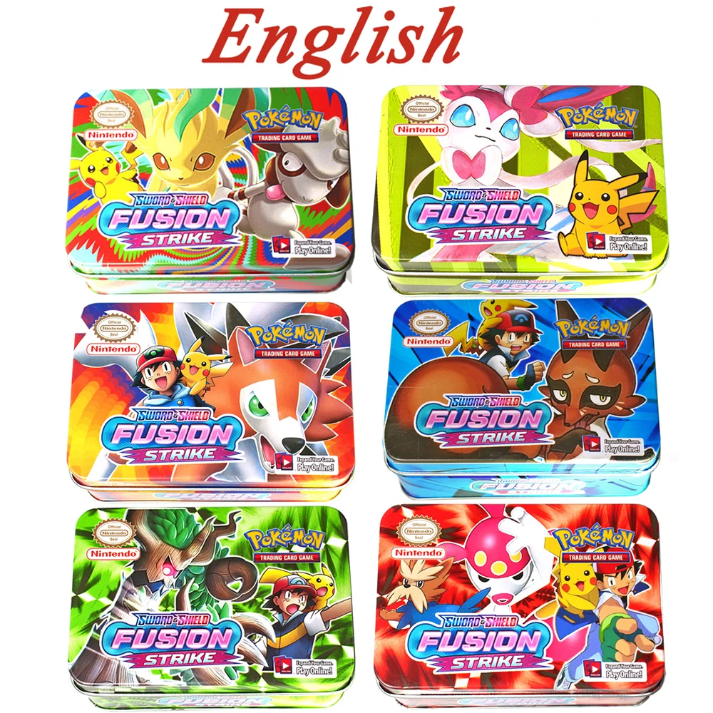 

42pcs Pokemon Takara Tom Card Game, Iron Box, Fighting Game, Hobby Collection, Children's Christmas Gift