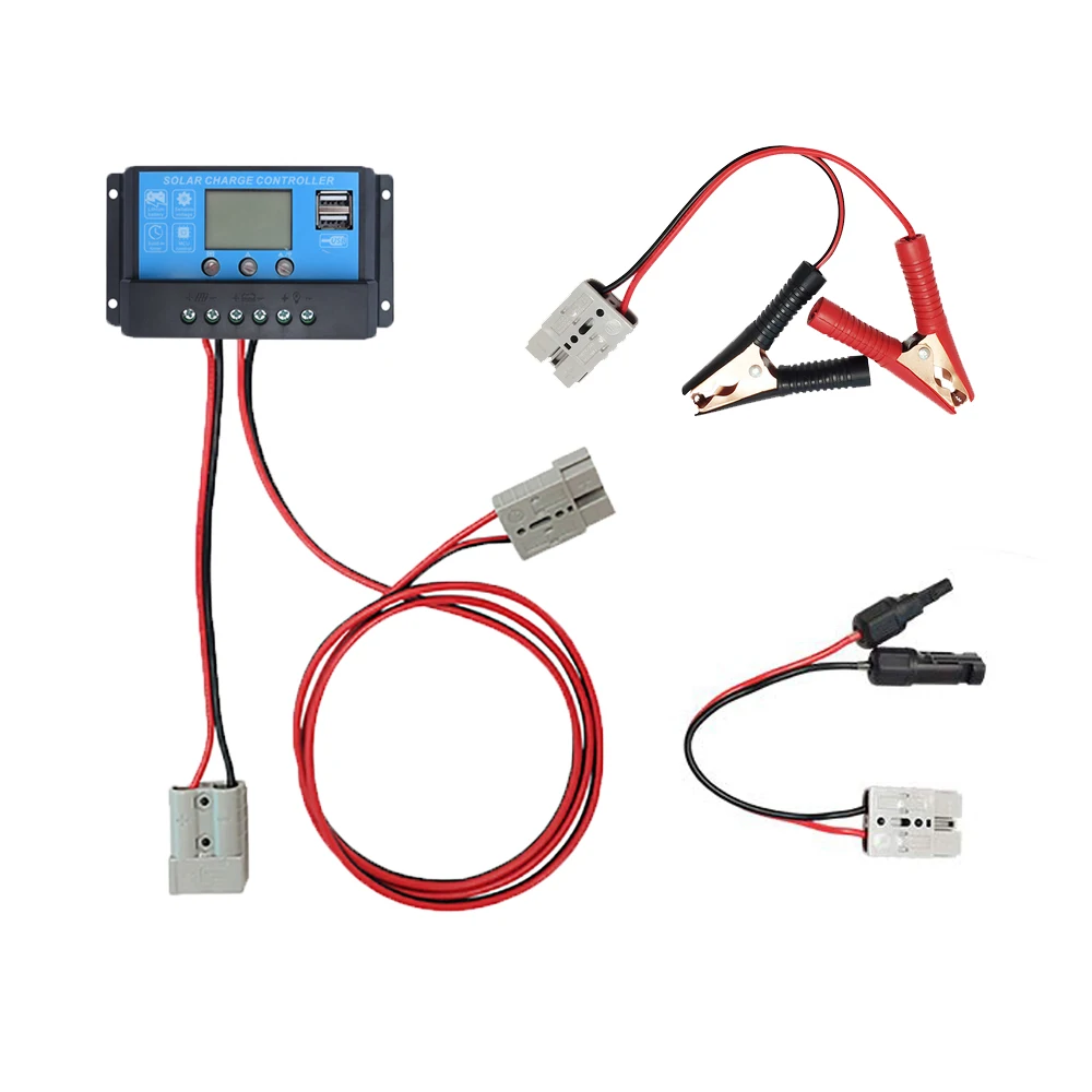 

Solar Regulator | 20A Charging |Includes 2x Quick Connect Plugs | Solar panel extension cable | Battery extension connection