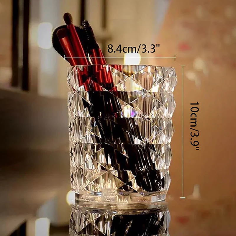 Прозрачный органайзер для кистей макияжа с защитой от пыли