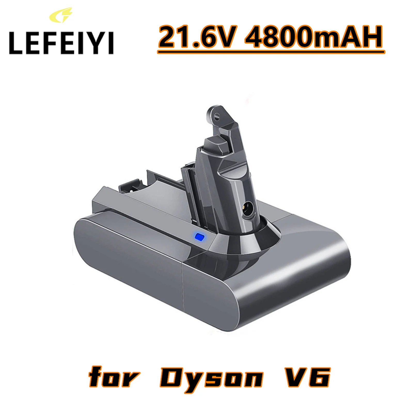

LEFEIYI 21.6V 4800mAh Replacement Battery for Dyson Li-ion Vacuum Cleaner SV09 SV07 SV03 DC58 DC61 DC62 DC74 V6 965874-02 Animal