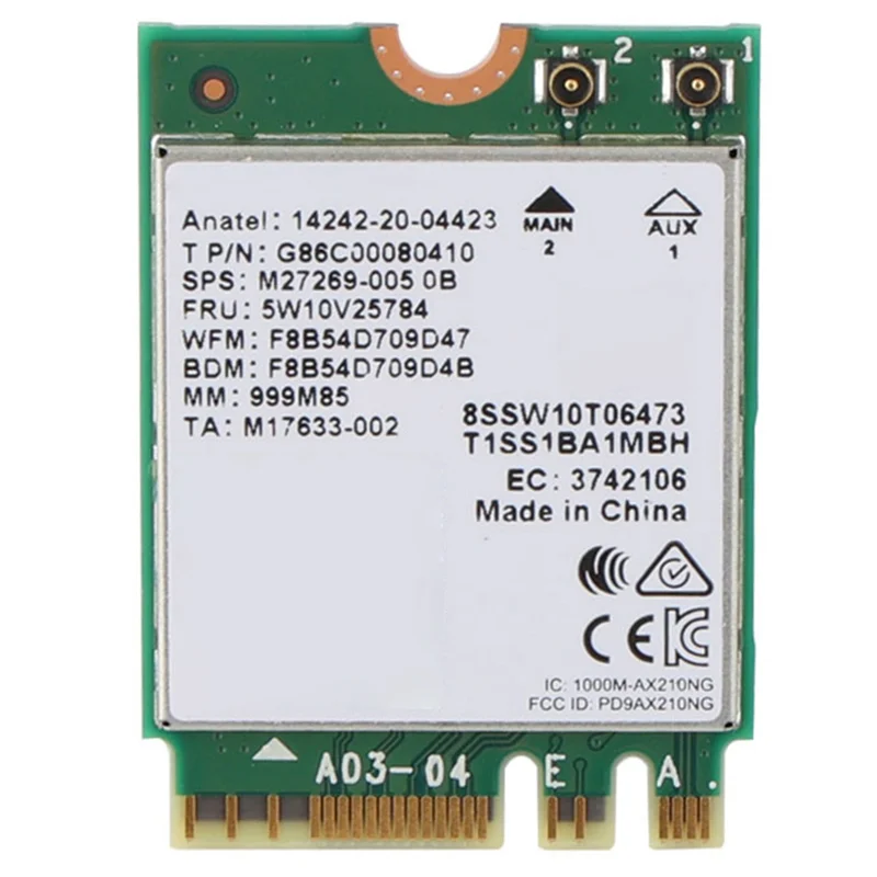 AX210 802.11AX Bluetooth 5 2 беспроводной диапазон Wi-Fi/Bluetooth комбинированный адаптер для