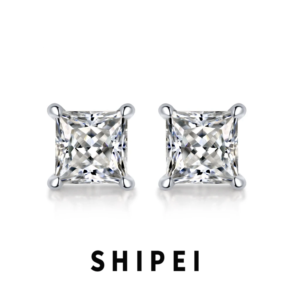 

Серьги-гвоздики SHIPEI из серебра 100% пробы с бриллиантами, 4 мм
