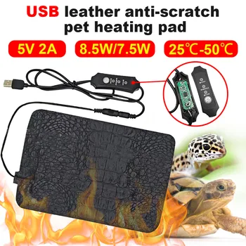 Pet Heating Pad Terrarium Reptiles Heat Mat USB Electric Blanket Heater Warm Pad Adjustable Temperature Controller Incubator Mat 1