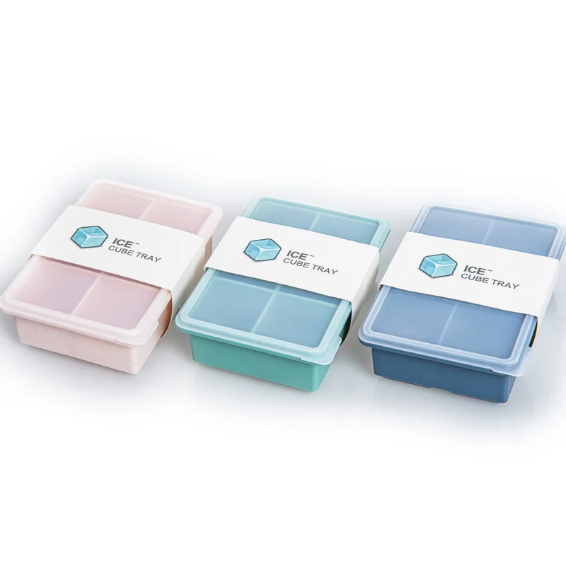 

2022 New 4/6/8 Grid Ice Cube Silicone Mold Summer Popsicle Ice Cube Popsicle DIY Making Ice Box Food Grade Mold
