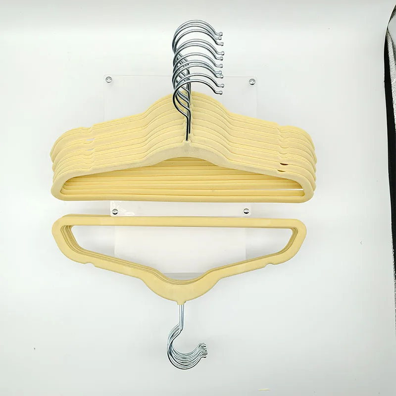 

10Pcs Baby Non-Slip Velvet Hangers Space Saving 360 Degree Swivel Hook Felt Kids Clothes Drying Rack Wardrobe Storage Organizer